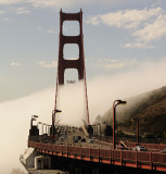 Rushing fog over the Golden Gate Bridge