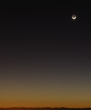 The Young Moon and Mercury Setting