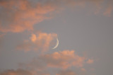 The Young Moon at Sunset