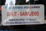 Bus from Split to Mostar