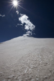 The Jamapa glacier during the day.