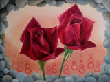 oil painting: The Red Couple - Roses