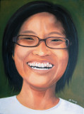 oil painting: portrait: Kar Ling - A Happy Day