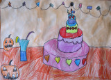 birthday cake, Alice, age:5