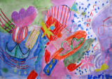 abstract painting, Marina, age:6