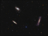 Leo Triplet - spiral galaxies M65, M66, NGC 3628
