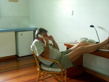 Dave ringing home for Easter 9 April, 2004