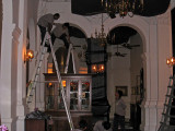Raffles being decorated for New Years Eve