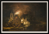 A Fire at Night, about 1655-60