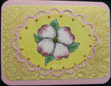 Card made with Heat embossed Background Stamps