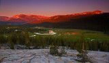 sunset at Tuolume Meadows