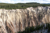 Erosion carves the walls of the Grand Canyon of the Yellowstone