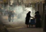 Smoky street, Cuenca, Ecuador, 2011