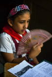 Girl with fan, Elementary school, Havana, Cuba, 2012