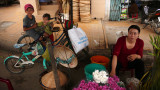 Florist and family, Sadec, Vietnam, 2008