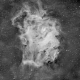 The Lagoon Nebula in Halpha 2 hours and 30 minutes