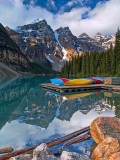 Moraine Lake canoes 2