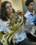 couple of high school horn players in a concert.  .JPG