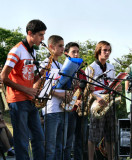 sax quartet  of high school boys in an open air concert.JPG