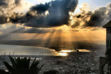 Minutes after sunrise on Haifa Bay