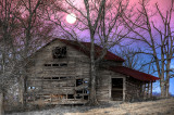 moonrise, walker family farm, oklahoma