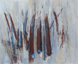 Abstract woods daprs Feiler, acrylic and oil stick on canvas 2011, Sold