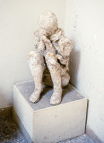 Plaster cast of man that died during eruption