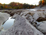 flaque et automne à la Chaudière