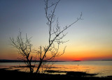 dernire lumire sur la baie de Rimouski