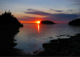 coucher de soleil sur l'ile brulée