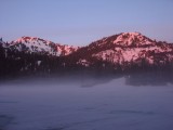 Sunrise  mist on Campbell lake
