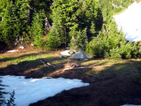 Fire Creek basin campsite