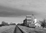 Tracks Past Grain Elevator