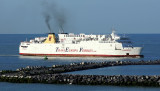 Larkspur approaches Ostend on a routine crossing from Ramsgate.