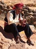The knitting man, Taquile island 