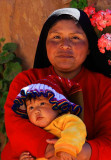 The woman and her child, Taquile island 