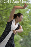 Flamenco dancer in black  white