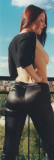 nude breasts leather