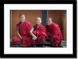 Three Young Monks at Trashichhoe Dzong