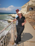 Micha and Tami at Rosh HaNikra