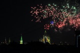 Fireworks over Kremlin on Russian holiday