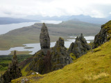 View on the Old Man of Storr from above.