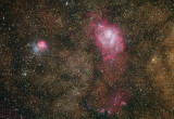 Lagoon and Trifid Nebula