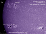 20120629 02:18 hrs UT CaK 63 8402HS0003 with Omega 393nm 20mm BF, AR 1515 minor flare