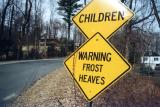 Warning Frost Heaves (Russell MA)