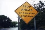 Stop Ahead At Railroad Crossing (Baltic, CT)