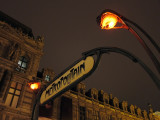 Metro entrance at the Louvre
