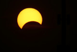 Partial Solar Eclipsed Sun Setting in the West
