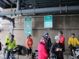 Bklyn side of Manhattan Bridge  Bike path exit