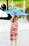 Eva with blue parasol